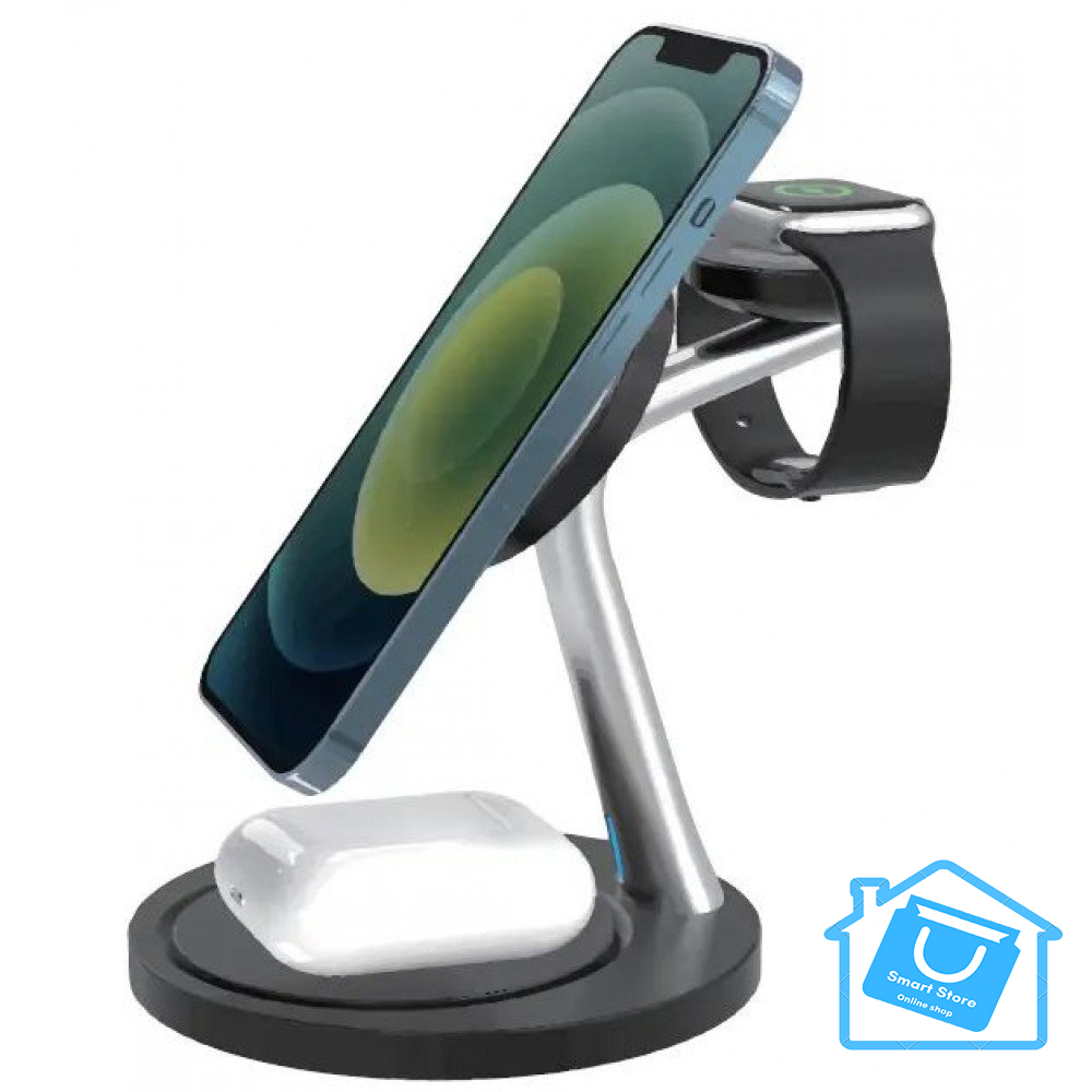 3 IN 1 MAGNETIC WIRELESS CHARGER STATION CHARGE MAGNETIC MAGSAFE 15W